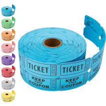 1000 Tacticai Blue -arpalipuketta (saatavilla 8 väriä) Tuplarulla 2" x 2" -lippu tapahtumiin, pääsyluokkaan, palkintoihin, varainkeruuseen ja pal