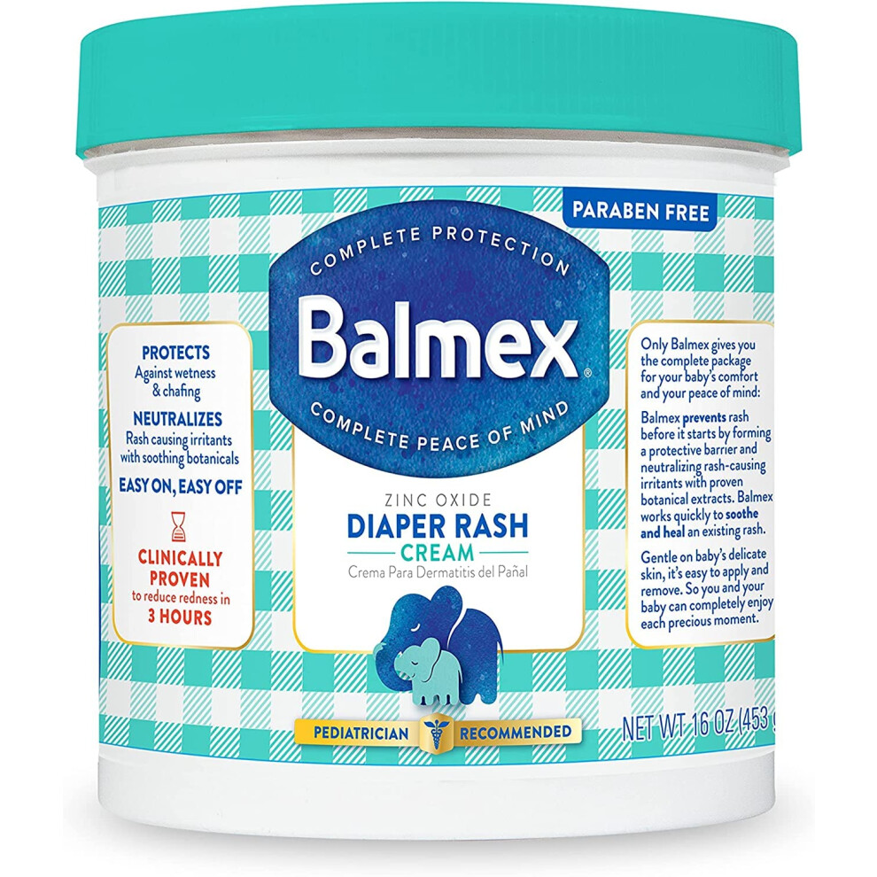 Balmex Diaper Rash Cream  16-Ounce Jars