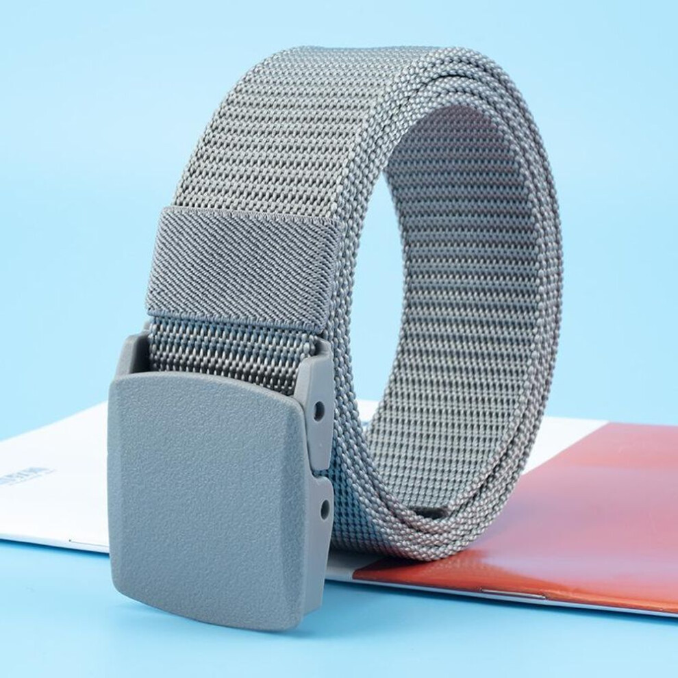 (grey) Adjustable Exquisite Buckle Men Lightweight All Match Waist Belt