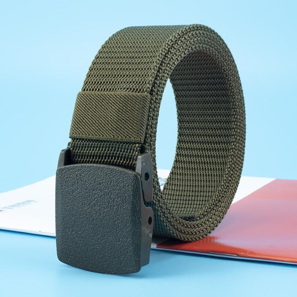 (army green) Adjustable Exquisite Buckle Men Lightweight All Match Waist Belt