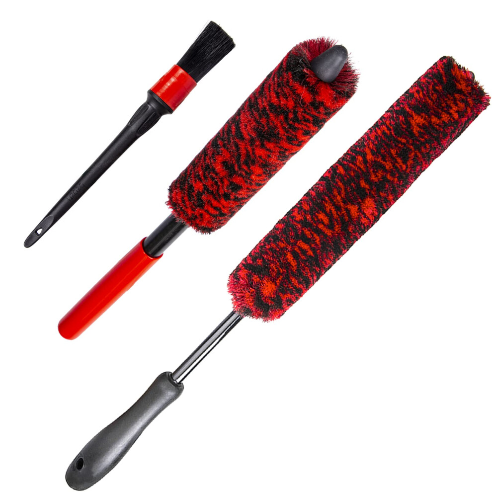 Brosse de nettoyage de jantes souple sans m?tal bzczh en laine synth?tique pour nettoyage de voiture