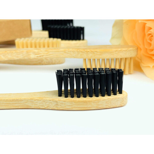 Goaycer Bamboo Toothbrush Medium Bristle  10Pcs Biodegradable Bulk Woo 1