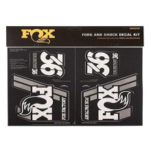 Fox Racing Shox Heritage Gabel- und Stodmpfer-Aufkleber-Set, Silber, Einheitsgre