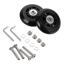 Ownmy 75 x 24mm bagage resvska ersttningshjul gummi svngbara caster hjul lager reparationssatser set av 2