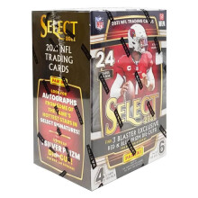 2021 Panini Select Football NFL Blaster Box ? 24 Sammelkarten ? Exklusive rote und blaue Prizm-Stanzer