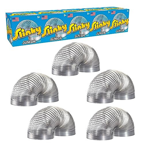 Slinky Jr. το Πρωτότυπο Παιχνίδι Μεταλλικών Σλίνκι, 5 τεμάχια, Παιχνίδια για Παιδιά 5+