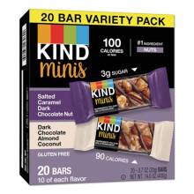 Kind 0.7 oz Minis, Salted Caramel & Dark Chocolate Nut Chocalate - Pack of 20