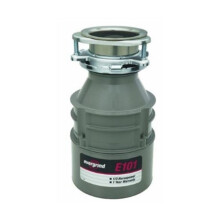 InSinkErator E101W-C 6.375 in. Evergrind Single Phase Continuous Feed Food Waste Disposer with 0.33 HP Enamel Power Cord in Waterborne Grey