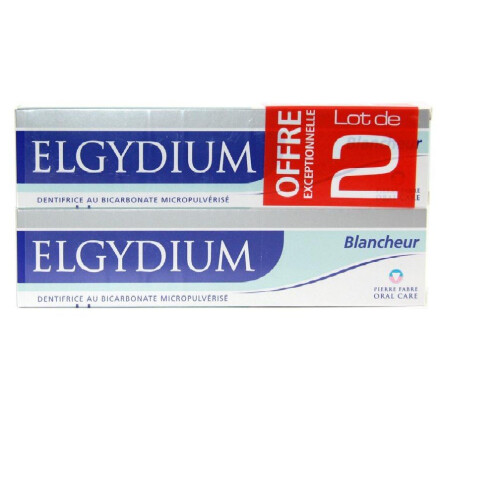 Elgydium Pasta de Dentes Branqueadora com Bicarbonato Lote de 2x75 Ml