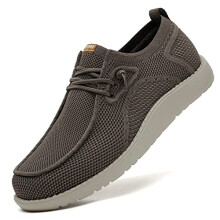 ITAZERO Herrars Vid Walking Skor Slip-on Loafers Skor för Män Vid Bredd Khaki 17