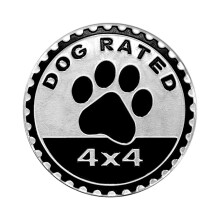 Dogs Badge bed?mt bilemblem 4 x 4 metal Automotive Badge 3D Metal Car Badges Emblems Round Emblem Decals Car Badge Decals Stickers Kompatible med