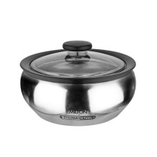Oala fierbinte Milton ClearSteel pentru men?inerea calda/izolata la rece cu inser?ie din o?el inoxidabil ?i capac transparent 1500 ml/argintiu mi