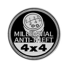 Anti-tyveri badge-klassificeret bilemblem 4 x 4 Automotive Car Badge Decals Stickers 3D Metal Car Badges Round Emblem Dection