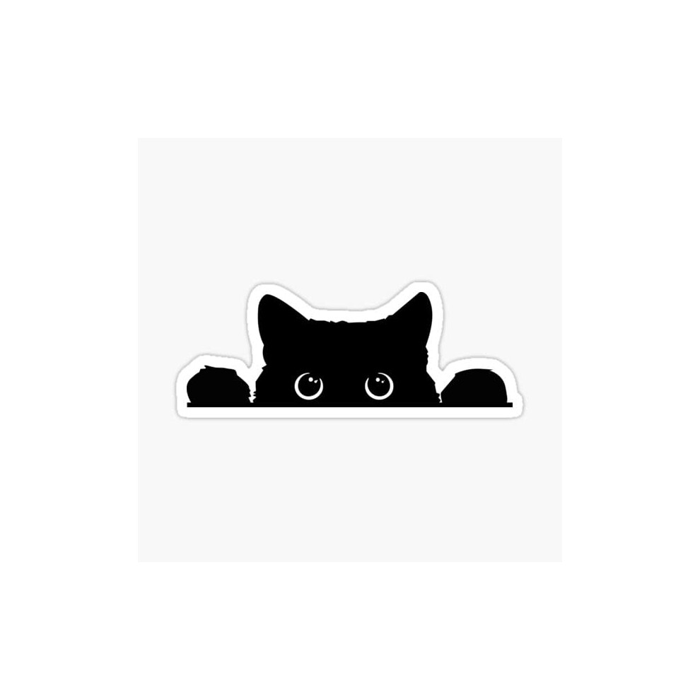 Peeking Sneaky Cat Sticker Funny Vinyl Waterproof  5in  Yeti Cup Cooler Box Decal Car Laptop Wall C