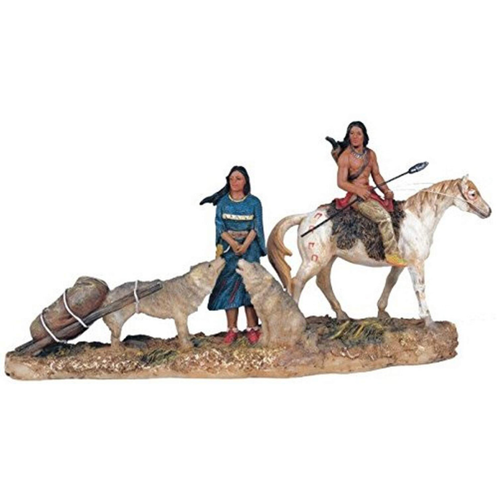 Stealstreet SS-G-11393 Native American Couple Collectible Indian Figurine Sculpture Statue-image
