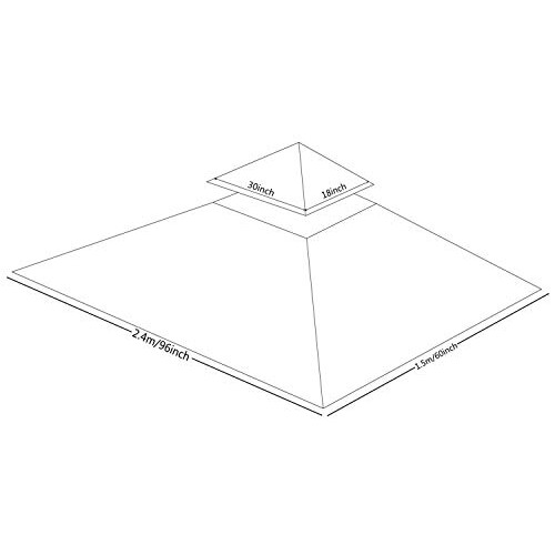MASTERCANOPY Grill Gazebo Replacement Canopy Top for Model L-GG001PST- 1
