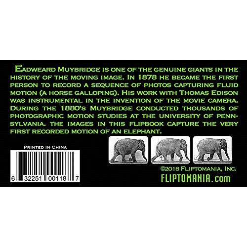 Fliptomania Muybridge Πρώιμη Φωτογραφία Flipbook 3-Pack: Άλογο, Γάτα, Ελέφαντας 2