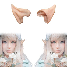 HOMEYA Orecchie da elfo Halloween Cosplay Costumi Orecchie protesiche appuntite Regalo di Natale Cosplay per donne Bambini Adolescenti Uomini (1 paio)