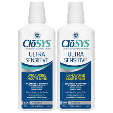 CloSYS Ultra Sensitive Mundspülung 32 Unzen 2er-Pack – geschmacksneutral, pH-ausgeglichen, sanft gegen Mundgeruch