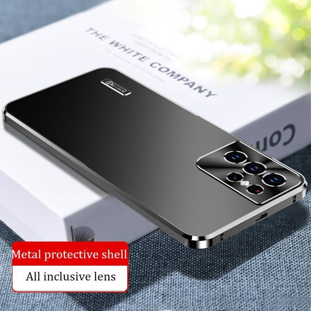 (black, For Samsung S25) Luxury Metal Magnetic Camera Protective Case for Samsung Galaxy S25 S24 S23 Ultra S22 Plus S21 Aluminium Alloy Shell Phone Cover