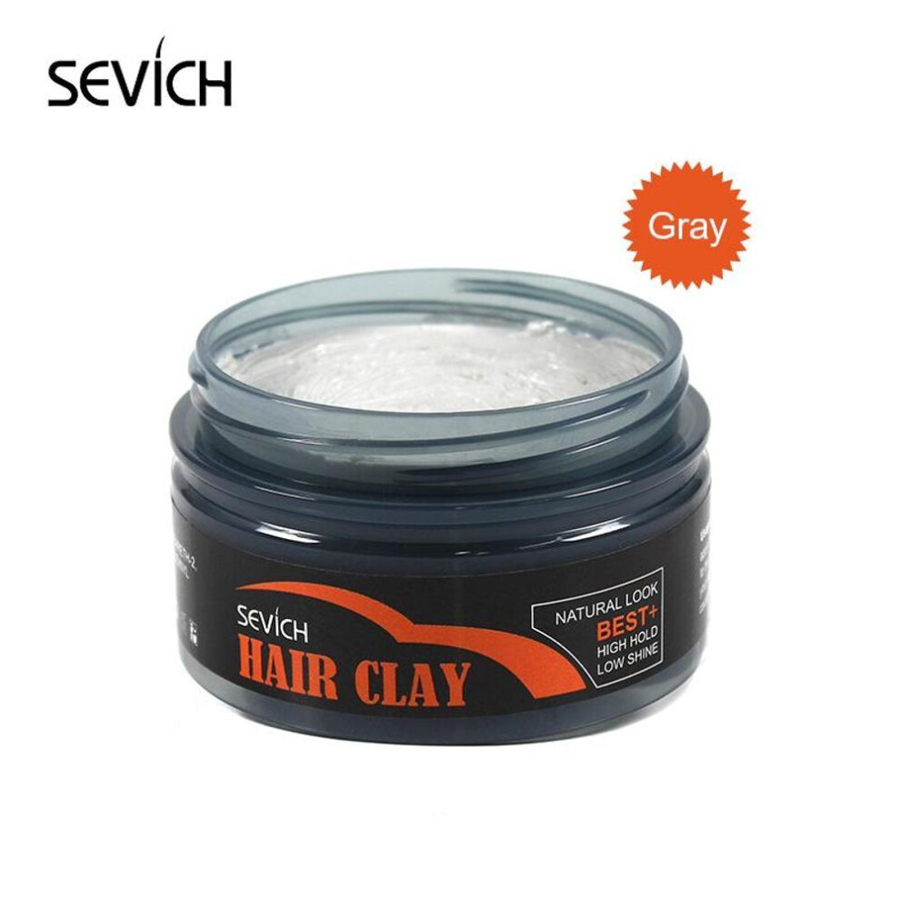 (grey) Sevich Matte Hair Clay Fashion Hair Styling Daily Use Mens Hair Clay High Strong Hold Low Shine Hair Styling Wax