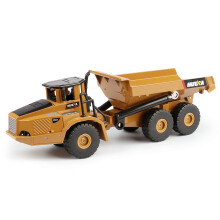 Camión volquete articulado a escala 1/50, modelo de metal para niños