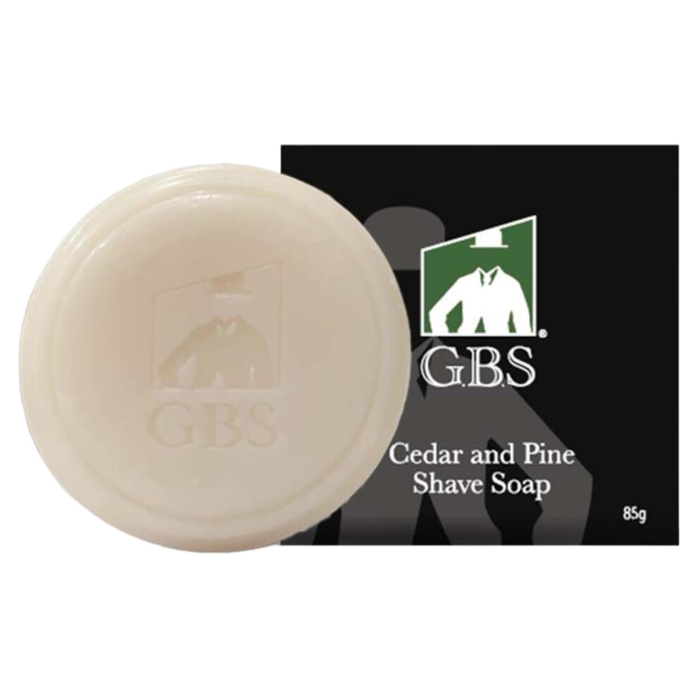 G.B.S 97% All Natural Shave Soap Set for Men, Cedar & Pine-image-OPC-PDTTKYY-NEW