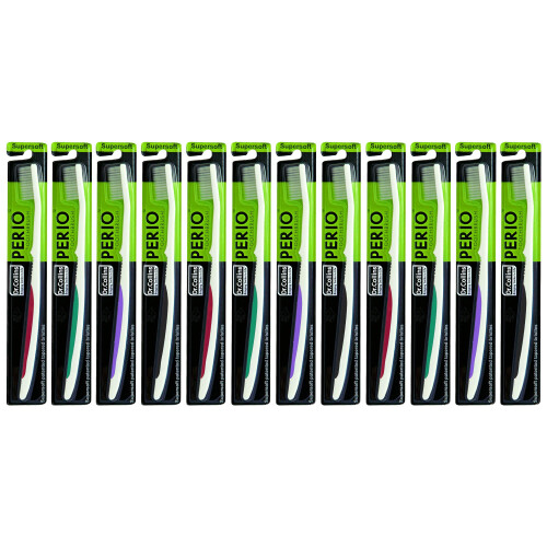 Dr. Collins Perio Zahnb  rste, (Farben variieren) (12er-Pack)