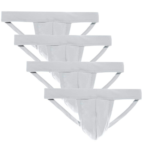 Heren Athletic Supporter Performance Jockstrap - (4-pack, wit, X-Larg