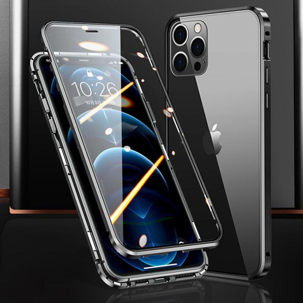 (black, Samsung A32 5G) 360 Full Protection Metal Magnetic Case For iPhone 15 14 13 12 11 Pro Max Double Sided Glass Adsorption Cover X XR XS Max 8 7-image-OPC-PG28X57-NEW