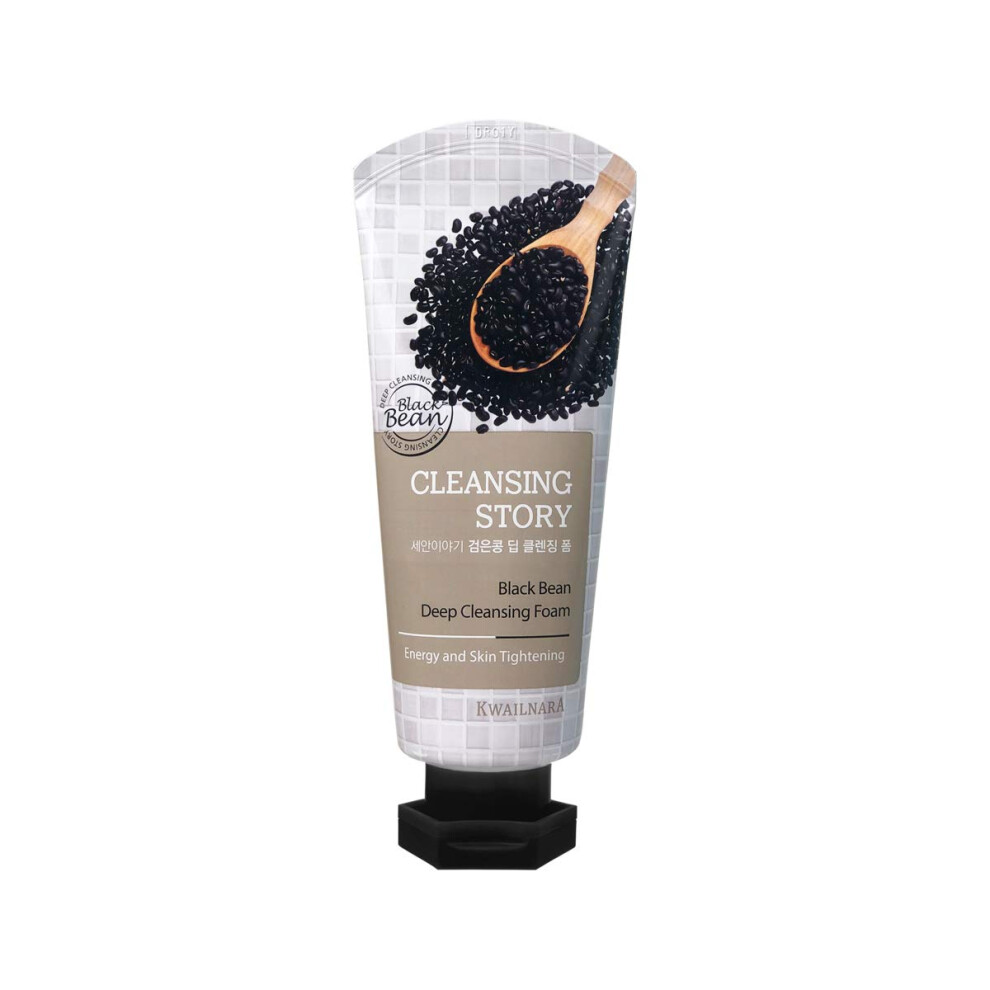 Kwailnara Black New Cleansing Story Natural Deep Facial Foam Cleanser - Bean By