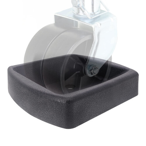 Isaddle Dual Trailer Swirl Jack Caster Wheel Dock - Heavy Duty Reinforced Rubber Travel Trailer Tongue Jack Double Wheel Chock Stabilizer For Boat Rv