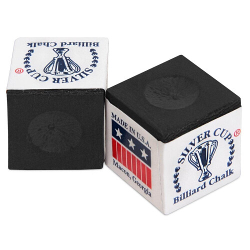 SILVER CUP Billiard CHALK - ONE DOZEN (Black) 1