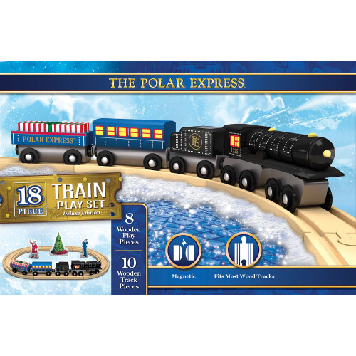 MasterPieces Wood Train Sets - Polar Express 18 Piece Train Set