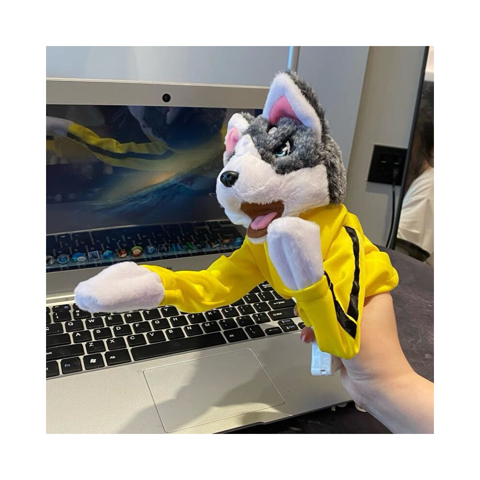Dog Interaction Boxing Huskies Plush Toy Hand Puppet Sound Fight Gift Gloves