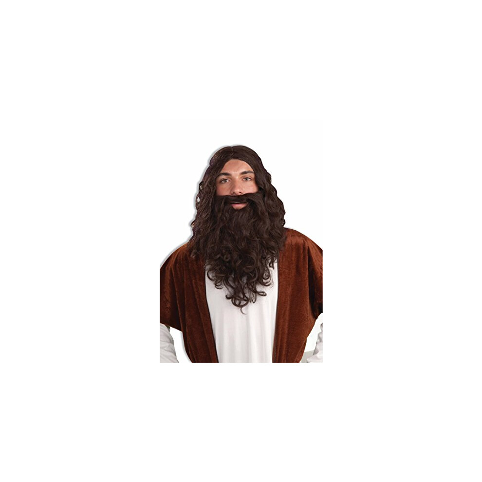 Forum Bijbelse Pruik En Baardset, Bruin, ??N Maat-image