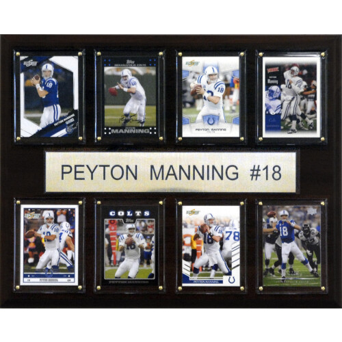 NFL Peyton Manning Indianapolis Colts 8 Card Plaque