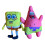 SpongeBob SquarePants Bob Esponja de 10 polegadas e Patrick 11 polegadas de brinquedo de boneca de pel   cia de pel   cia 1