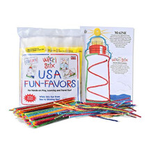 WIKKI STIX USA Fun Paks Travel Niezbędny podczas wycieczek samochodowych z zabytkami i lokalizacjami w USA wyprodukowanymi w USA. Opakowanie 20 sztuk