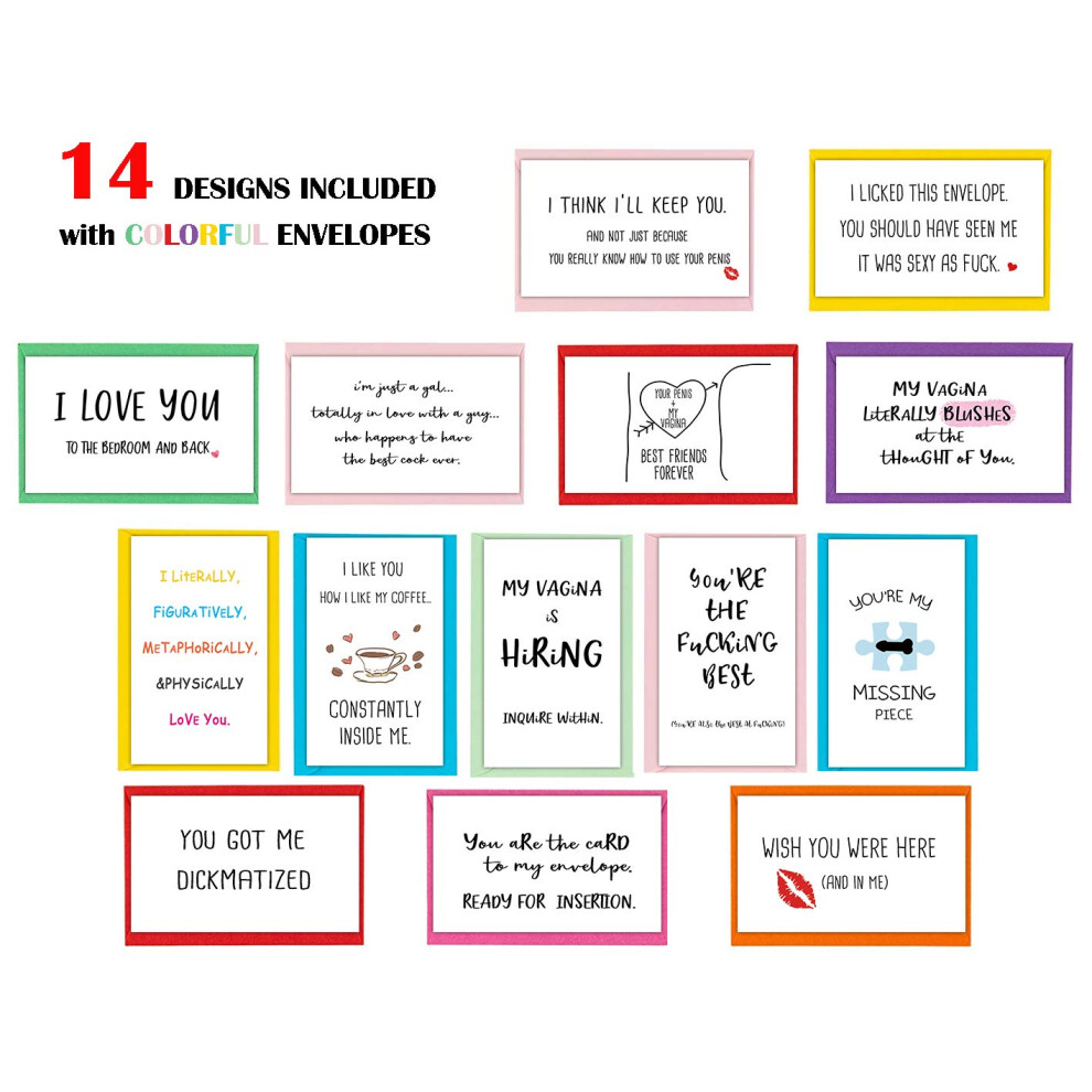 14 Mini Liefdesbriefjes Met Enveloppen - Liefdesbriefjes Voor Je Ondeugende Echtgenoot-image