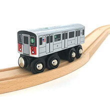Munipals Houten MP01-1105 NYC MTA Subway 5 Train Lexington Ave Express R142 Modelauto 1:87 - Perfect voor verzamelaars