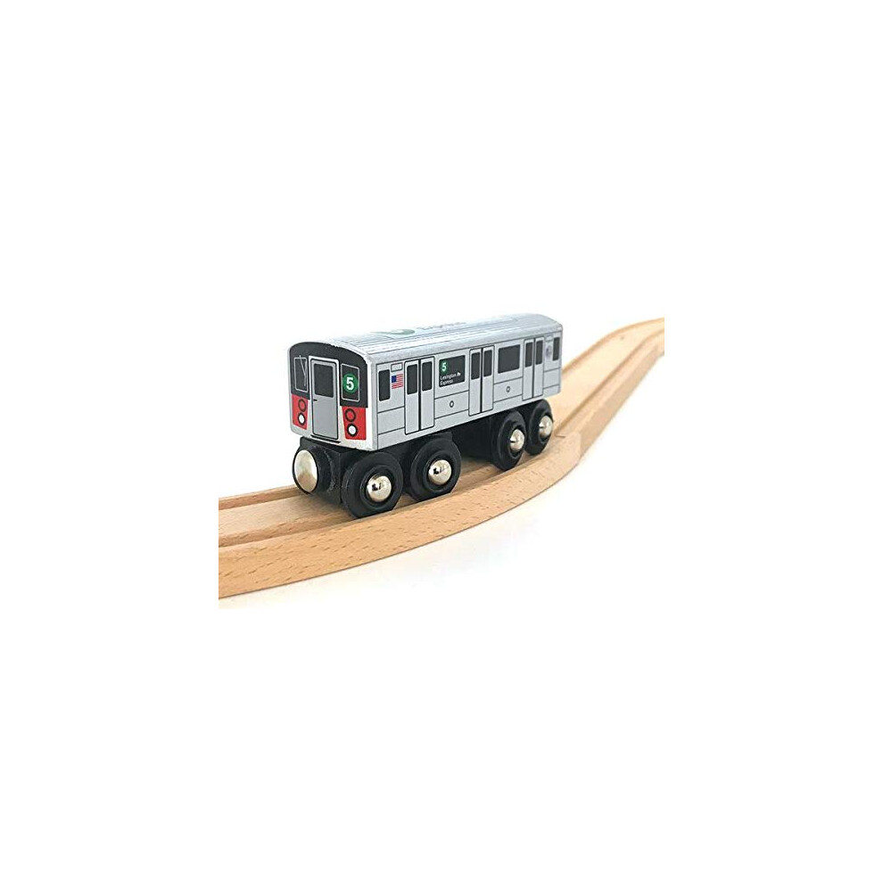 Muni Pals Munipals Wooden Mp01-1105 Nyc Mta Subway 5 Train Lexington Ave Express R142 Car