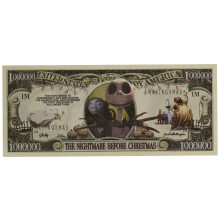 (25) Nightmare Before Christmas Banconota da un milione di dollari