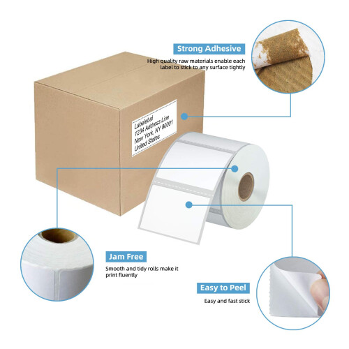 Labelebal 12 Ρολά 3" x 2" Άμεσες Θερμικές Ετικέτες (76mm x 51mm) Για Αποστολές & Κωδικούς 2