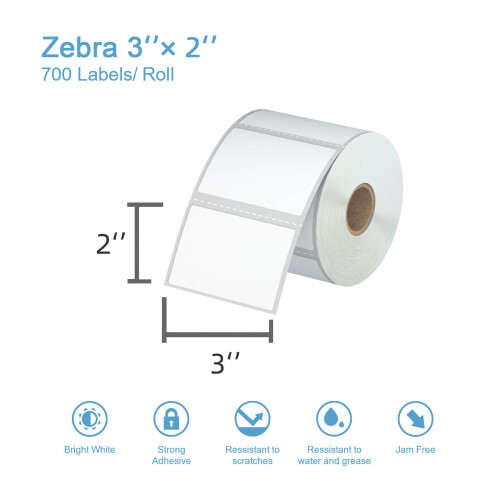 Labelebal 12 Ρολά 3" x 2" Άμεσες Θερμικές Ετικέτες (76mm x 51mm) Για Αποστολές & Κωδικούς 1