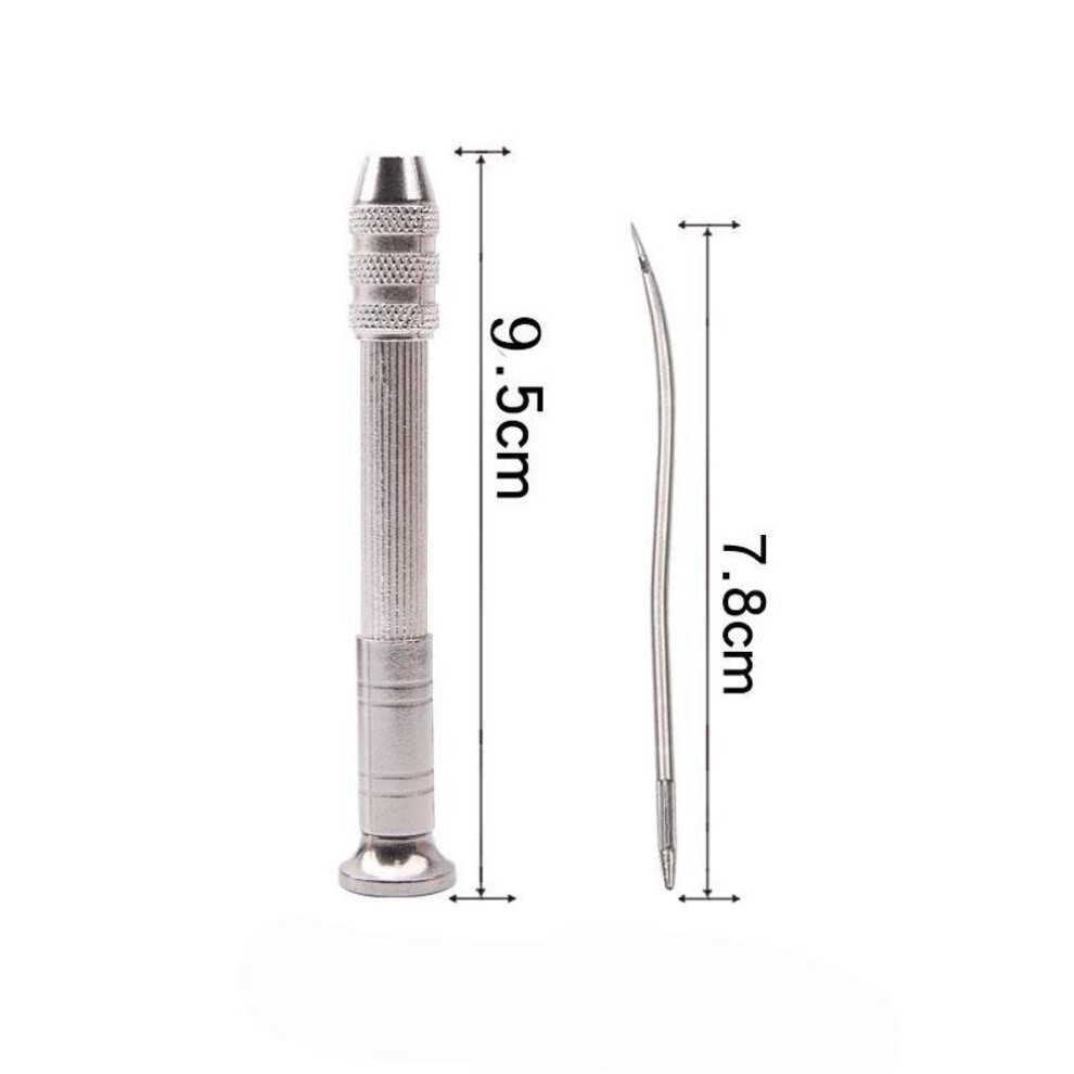 (2Pcs-B) Leather Sewing Awl Set Replaceable Multifunctional Shoes Repair Tool Kit Punch Stitching Needles Diy Sewing Leathercraft