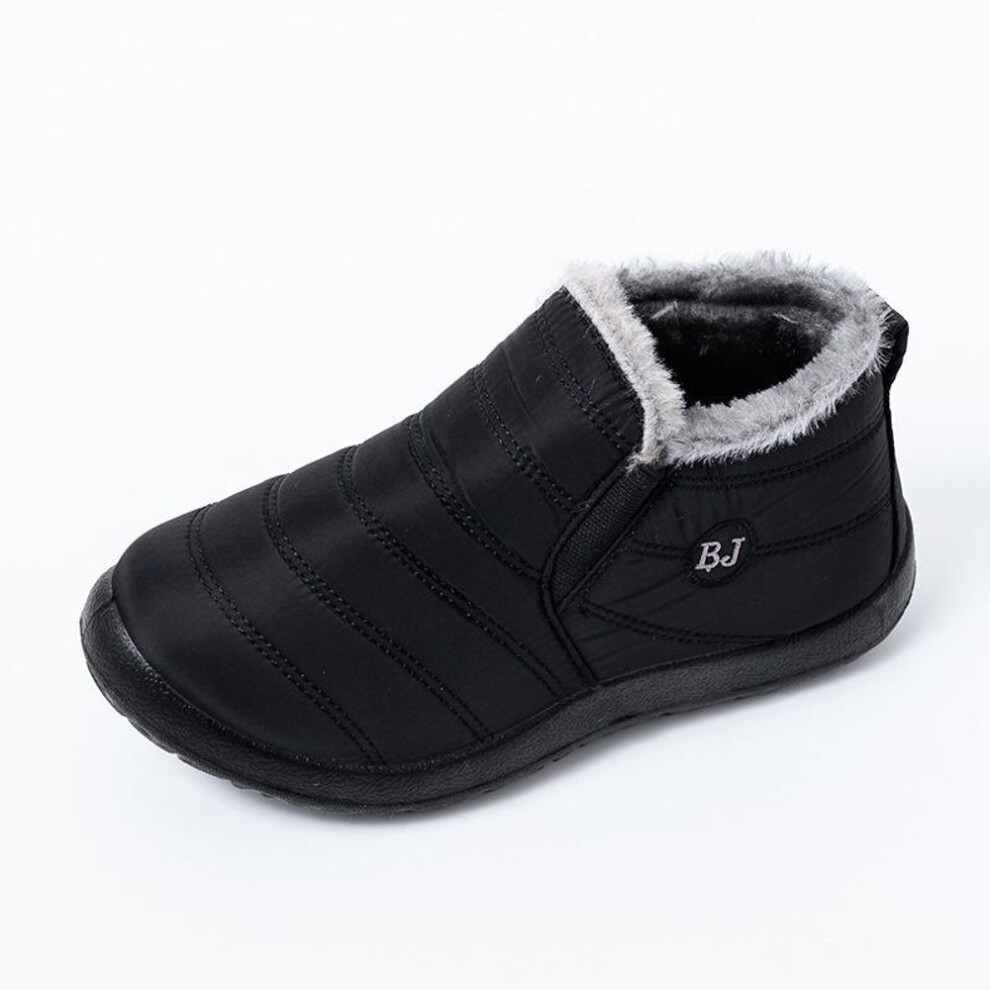 (black, 39) Women&apos;s Waterproof Ankle Boots, Winter Thermal Insulated Slip On Snow Shoes, Women&apos;s Footwear