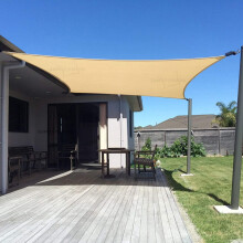 SUNNY GUARD Sun Shade Sail 10' x 13' Rectangle Sand UV Block Sunshade