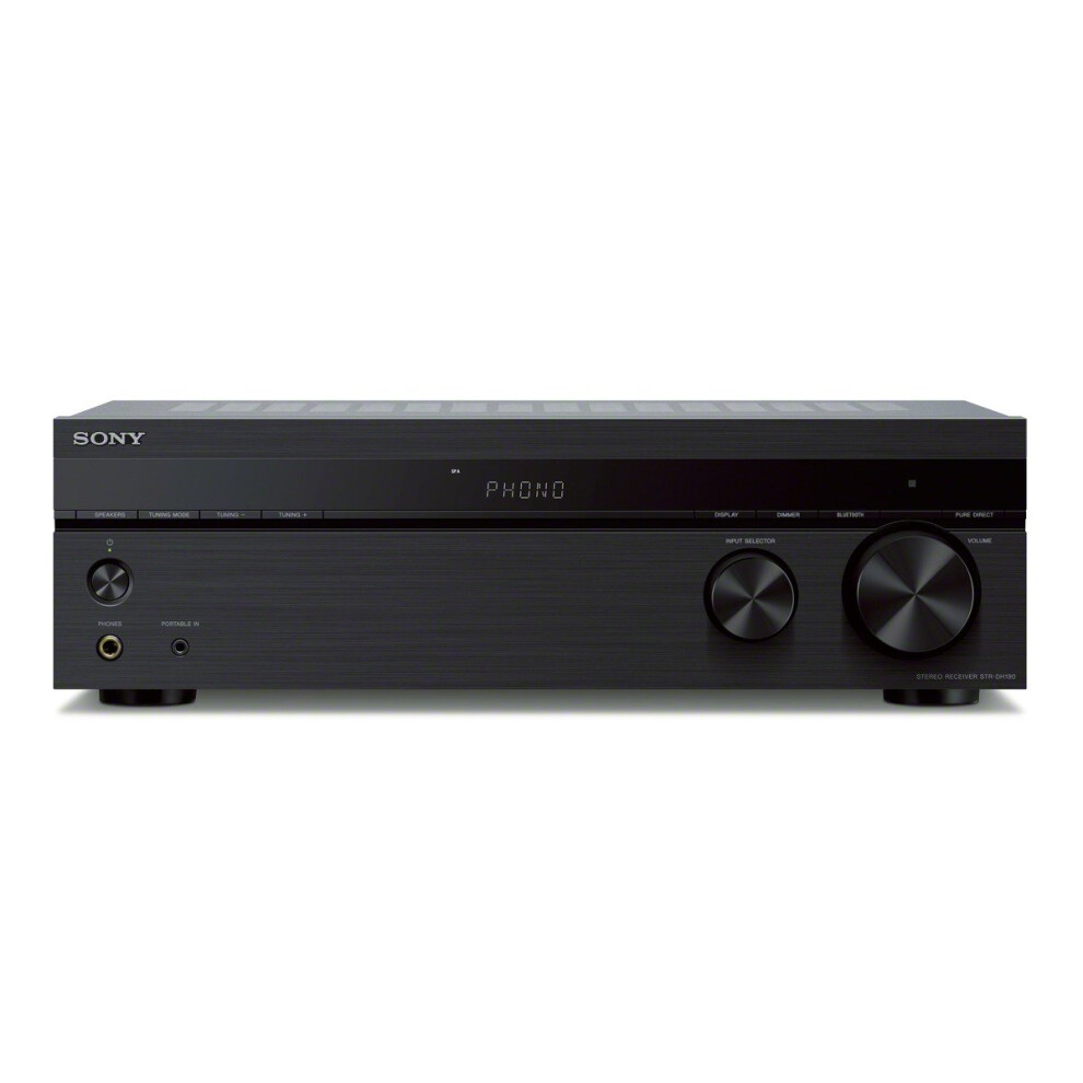 Sony (STRDH190) 2-ch Stereo Receiver with Phono Inputs & Bluetooth (Renewed)