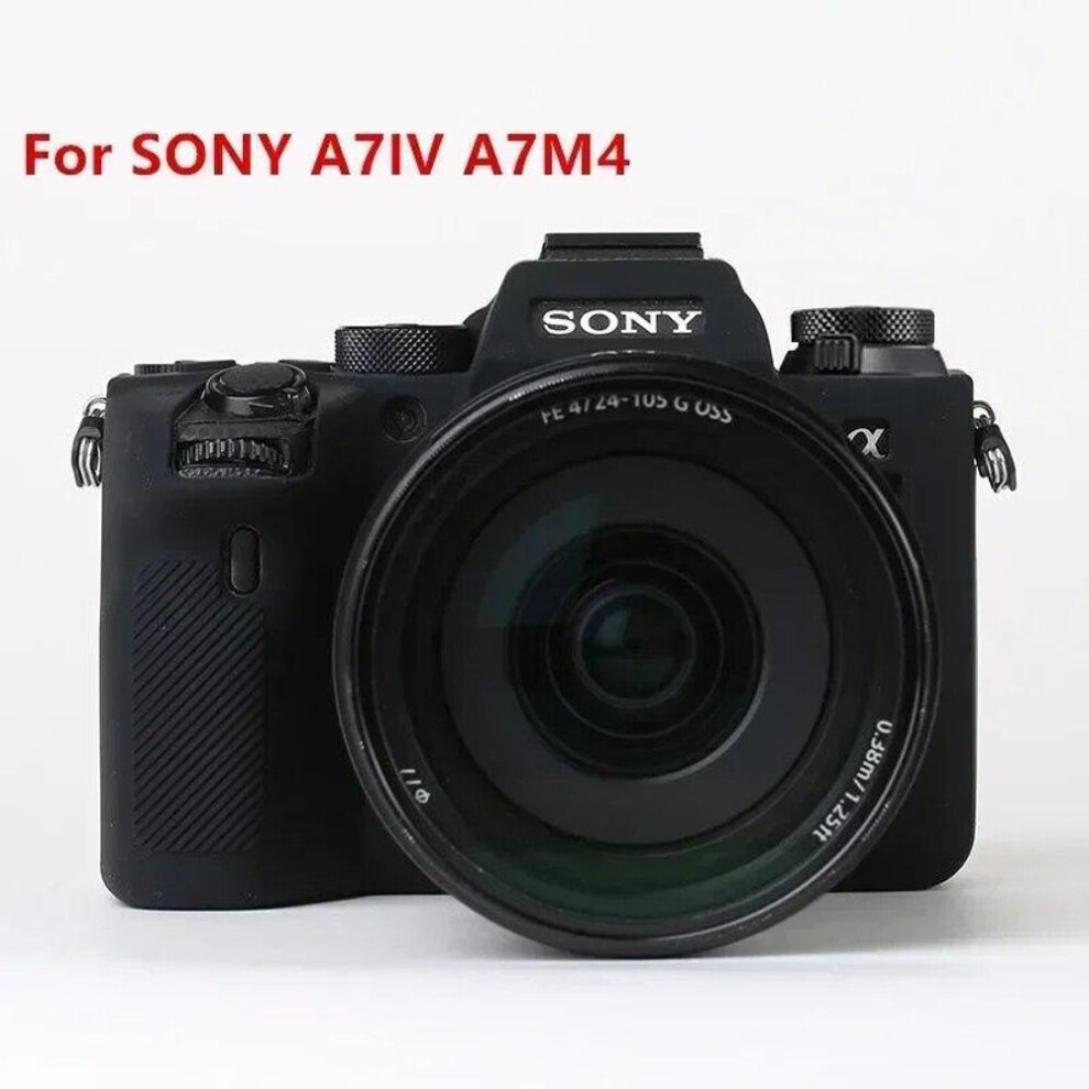 (, A7iv A7m4) Silicone Case Cover Camera Bag For Sony A7iv A7m4 A7c A7r A7 A7s Mark Iii Iv A7siii A7iii A7riii A7riv Black